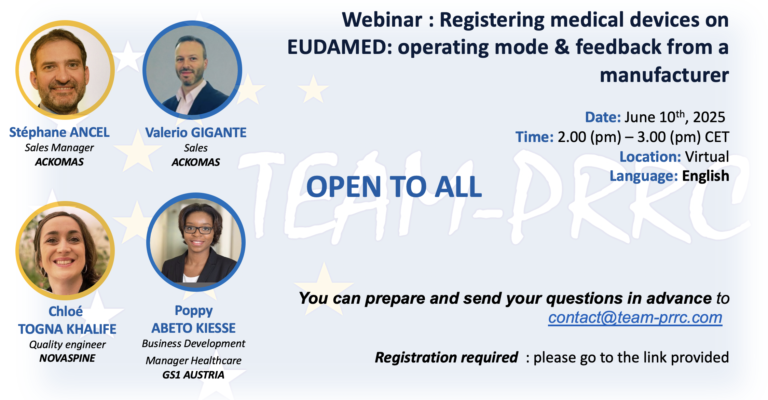 Registering medical devices on EUDAMED: operating mode & feedback from a manufacturer